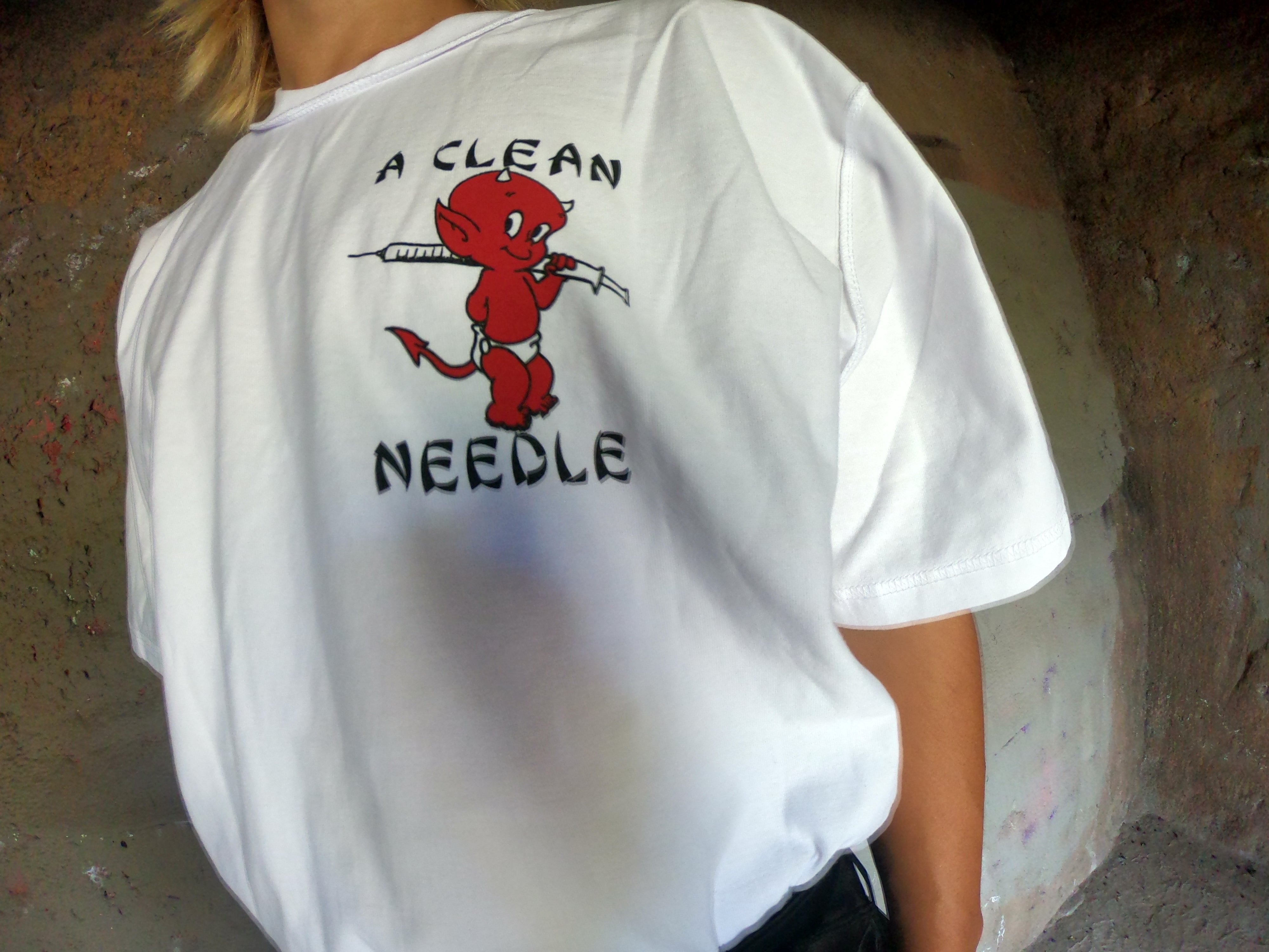 A Clean Needle Mickey T-shirt White
