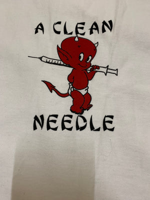 A Clean Needle Tom and Jerry T-shirt White
