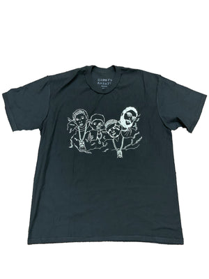 A Clean Needle SANDNXGGA Mt Rushmore T-shirt Black
